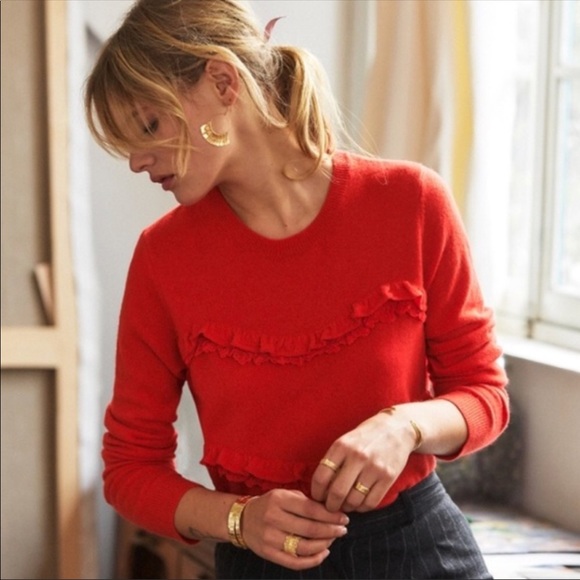 Sézane Andrea Red sweater - Picture 2 of 4